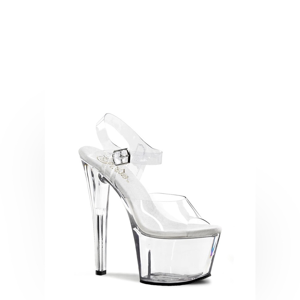 Pleaser Kiss 208 Platform Ankle Strap Dancer Heels- Size 8
